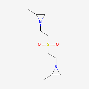molecular formula C10H20N2O2S B13759042 Bis(beta-(2-methylaziridino)ethyl)sulfone CAS No. 5210-88-8