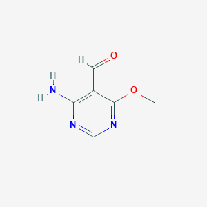 molecular formula C6H7N3O2 B1375905 4-Amino-6-methoxypyrimidine-5-carbaldehyde CAS No. 1004956-62-0