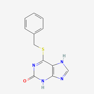 molecular formula C12H10N4OS B13759075 Purin-2-ol, 6-(benzylthio)- CAS No. 5446-42-4