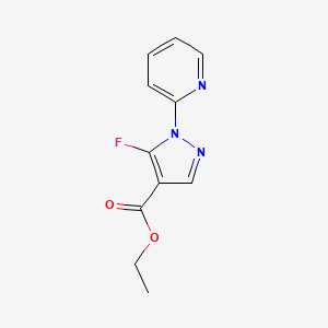 molecular formula C11H10FN3O2 B13759086 Ethyl 5-fluoro-1-(pyridin-2-YL)-1H-pyrazole-4-carboxylate CAS No. 1269290-90-5