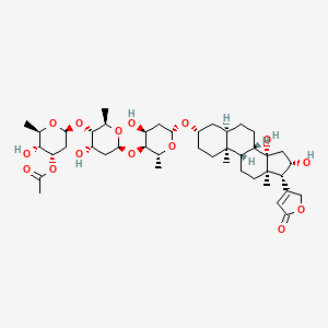 molecular formula C43H66O15 B13759100 Desglucolanatoside B CAS No. 7242-40-2
