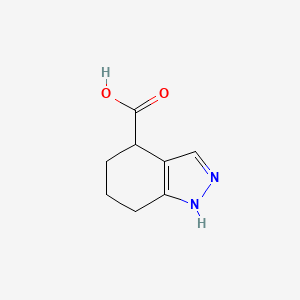 molecular formula C8H10N2O2 B1375911 4,5,6,7-tetrahydro-1H-indazole-4-carboxylic acid CAS No. 1384429-83-7