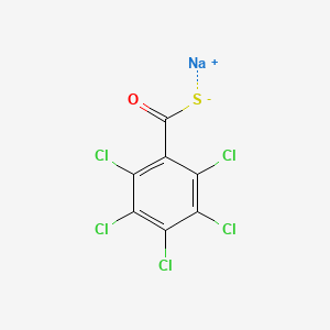molecular formula C7Cl5NaOS B13759116 Benzenethioic acid, pentachloro-, sodium salt CAS No. 22441-28-7