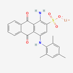 molecular formula C23H19LiN2O5S B13759123 Lithium 1-amino-9,10-dihydro-9,10-dioxo-4-((2,4,6-trimethylphenyl)amino)anthracene-2-sulphonate CAS No. 72927-96-9
