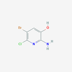 molecular formula C5H4BrClN2O B1375919 2-Amino-5-bromo-6-chloropyridin-3-ol CAS No. 1131041-72-9