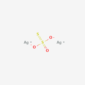 molecular formula Ag2O3S2 B13759199 Disilver;dioxido-oxo-sulfanylidene-lambda6-sulfane CAS No. 23149-52-2
