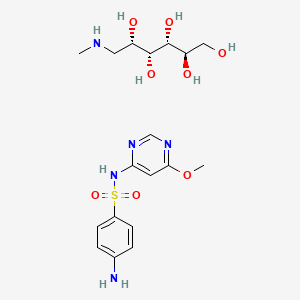 molecular formula C18H29N5O8S B13759213 Sulfamonometoxine N-methylglucamine salt CAS No. 53607-04-8