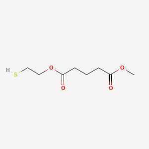 molecular formula C8H14O4S B13759243 Pentanedioic acid, 2-mercaptoethyl methyl ester CAS No. 70942-32-4