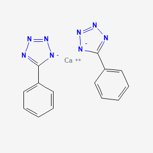 molecular formula C14H10CaN8 B13759246 1H-Tetrazole, 5-phenyl-, calcium salt CAS No. 55719-89-6