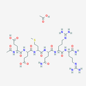 molecular formula C36H64N14O14S B13759250 Argireline acetate 