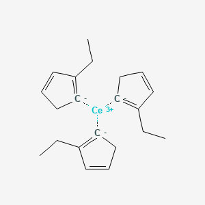 molecular formula C21H27Ce B13759278 cerium(3+);2-ethylcyclopenta-1,3-diene 