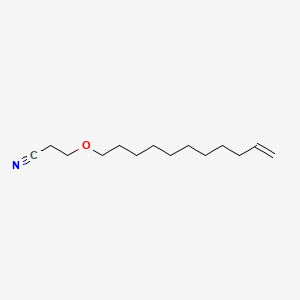 molecular formula C14H25NO B13759279 Propanenitrile, 3-(10-undecenyloxy)- CAS No. 63095-34-1