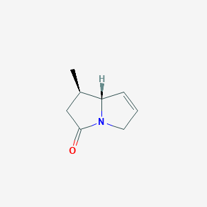 molecular formula C8H11NO B13759330 (1R,8R)-1-methyl-1,2,5,8-tetrahydropyrrolizin-3-one 