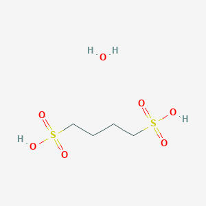 molecular formula C4H12O7S2 B1375935 Butane-1,4-disulfonic acid hydrate CAS No. 1588441-14-8