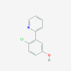 molecular formula C11H8ClNO B13759355 4-Chloro-3-(pyridin-2-yl)phenol CAS No. 1150618-08-8