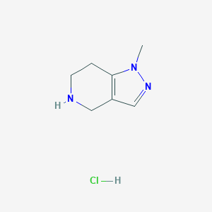 molecular formula C7H12ClN3 B1375937 1-Methyl-4,5,6,7-tetrahydro-1H-pyrazolo[4,3-c]pyridine hydrochloride CAS No. 1392271-80-5