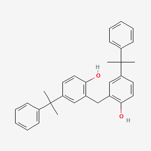 molecular formula C31H32O2 B13759374 Phenol, 2,2'-methylenebis[4-(1-methyl-1-phenylethyl)- CAS No. 71113-22-9