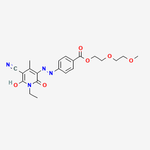 molecular formula C21H24N4O6 B13759427 2-(2-Methoxyethoxy)ethyl 4-[(5-cyano-1-ethyl-1,6-dihydro-2-hydroxy-4-methyl-6-oxopyridin-3-yl)azo]benzoate CAS No. 49744-26-5
