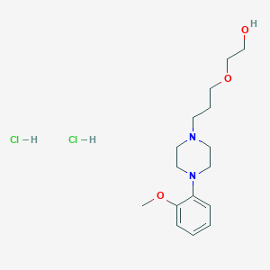 molecular formula C16H28Cl2N2O3 B13759429 2-(3-(4-(2-Methoxyphenyl)piperazin-1-yl)propoxy)ethanol dihydrochloride CAS No. 22194-12-3