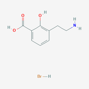 molecular formula C9H12BrNO3 B1375944 3-(2-Aminoethyl)-2-hydroxybenzoic acid hydrobromide CAS No. 1255099-23-0
