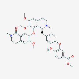 molecular formula C38H40N2O9 B13759474 methyl 3-[4-[[(1S)-6,7-dimethoxy-8-[(6-methoxy-2-methyl-1-oxo-3,4-dihydroisoquinolin-7-yl)oxy]-2-methyl-3,4-dihydro-1H-isoquinolin-1-yl]methyl]phenoxy]-4-hydroxybenzoate CAS No. 221001-23-6