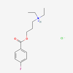 molecular formula C14H21ClFNO2 B13759482 Diethylaminopropyl p-fluorobenzoate hydrochloride CAS No. 7582-97-0