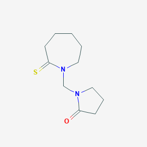 molecular formula C11H18N2OS B137595 1-((2-Thioxoazepan-1-yl)methyl)pyrrolidin-2-one CAS No. 157439-26-4