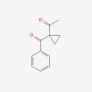 molecular formula C12H12O2 B13759510 1-Acetyl-1-benzoylcyclopropane CAS No. 5186-09-4