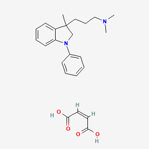 molecular formula C24H30N2O4 B13759525 (Z)-but-2-enedioic acid;N,N-dimethyl-3-(3-methyl-1-phenyl-2H-indol-3-yl)propan-1-amine CAS No. 23249-21-0