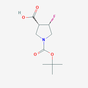 molecular formula C10H16FNO4 B1375953 顺式-1-(叔丁氧羰基)-4-氟吡咯烷-3-羧酸 CAS No. 1427501-91-4