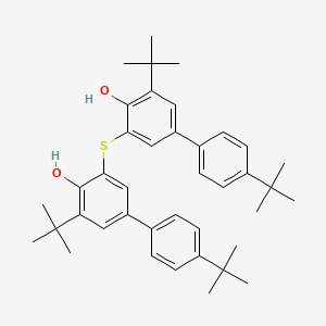 molecular formula C40H50O2S B13759545 [1,1'-Biphenyl]-4-ol, 3,3''-thiobis[4',5-bis(1,1-dimethylethyl)- CAS No. 57964-01-9