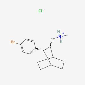 molecular formula C16H23BrClN B13759564 cis-2-(p-Bromophenyl)-3-methylaminomethylbicyclo(2.2.2)octane, hydrochloride CAS No. 62374-12-3