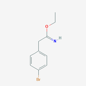 molecular formula C10H12BrNO B137596 2(4-Bromo-phenyl)-acetimidic acid ethyl ester CAS No. 154151-36-7