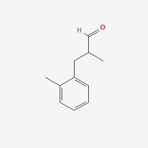 molecular formula C11H14O B13759605 2-Methyl-3-(2-methylphenyl)propanal CAS No. 57918-84-0