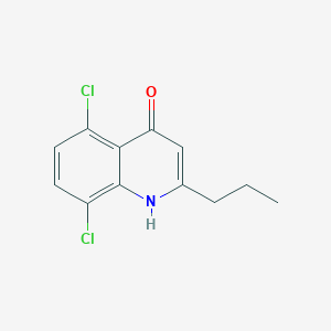 molecular formula C12H11Cl2NO B13759617 5,8-Dichloro-2-propyl-4-quinolinol CAS No. 1070880-07-7