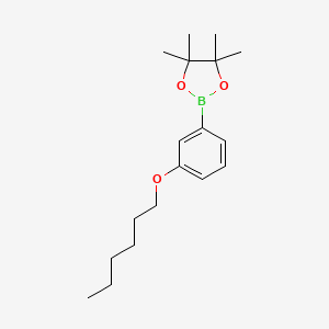 2-[3-(Hexyloxy)phenyl]-4,4,5,5-tetramethyl-1,3,2-dioxaborolane