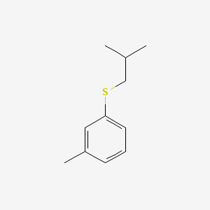 molecular formula C11H16S B13759649 1-Methyl-3-((2-methylpropyl)thio)benzene CAS No. 54576-36-2
