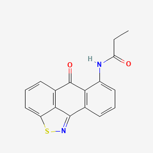 molecular formula C17H12N2O2S B13759670 Propanamide, N-(6-oxo-6H-anthra[9,1-cd]isothiazol-7-yl)- CAS No. 50988-02-8