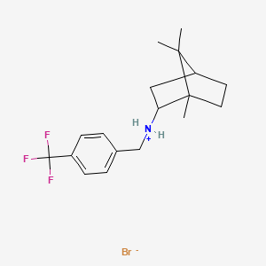 molecular formula C18H25BrF3N B13759689 (+-)-endo-N-(p-(Trifluoromethyl)benzyl)-2-bornanamine hydrobromide CAS No. 24629-63-8