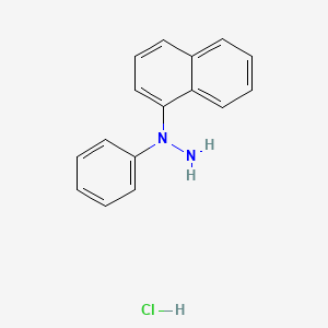 molecular formula C16H15ClN2 B13759708 1-Naphthalen-1-yl-1-phenylhydrazine;hydrochloride CAS No. 6341-41-9