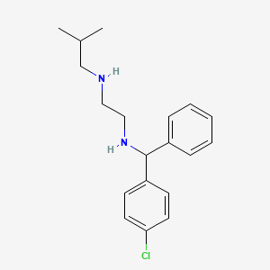 molecular formula C19H25ClN2 B13759744 N-(alpha-(p-Chlorophenyl)benzyl)-N'-isobutylethylenediamine CAS No. 23892-44-6