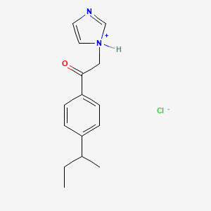 molecular formula C15H19ClN2O B13759747 N-((4-sec-Butylbenzoyl)methyl)imidazole hydrochloride CAS No. 77234-73-2