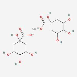 molecular formula C14H22CaO12 B13759770 Calcium bis(1,3,4,5-tetrahydroxycyclohexanecarboxylate) CAS No. 5793-87-3
