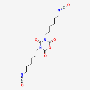 molecular formula C17H24N4O6 B13759813 2H-1,3,5-Oxadiazine-2,4,6(3H,5H)-trione, 3,5-bis(6-isocyanatohexyl)- CAS No. 50639-37-7