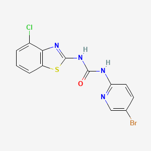 molecular formula C13H8BrClN4OS B13759820 1-(4-Chlorobenzo[d]thiazol-2-yl)-3-(5-bromopyridin-2-yl)urea 