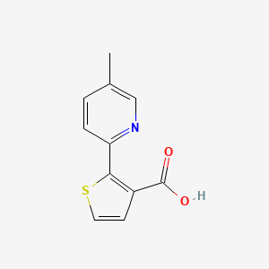 molecular formula C11H9NO2S B13759849 2-(5-Methylpyridin-2-yl)thiophene-3-carboxylic acid CAS No. 1184913-45-8