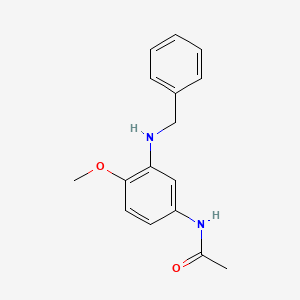 molecular formula C16H18N2O2 B13759929 Acetamide, N-[4-methoxy-3-[(phenylmethyl)amino]phenyl]- CAS No. 52258-02-3