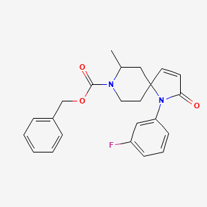 molecular formula C23H23FN2O3 B13759955 Benzyl 1-(3-fluorophenyl)-7-methyl-2-oxo-1,8-diazaspiro[4.5]dec-3-ene-8-carboxylate CAS No. 1184913-34-5