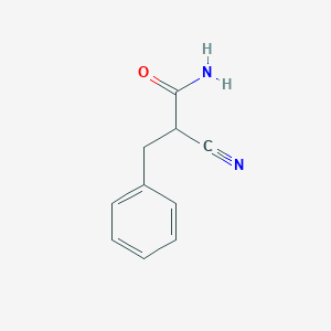 molecular formula C10H10N2O B13759958 2-Cyano-3-phenylpropanamide CAS No. 7216-46-8