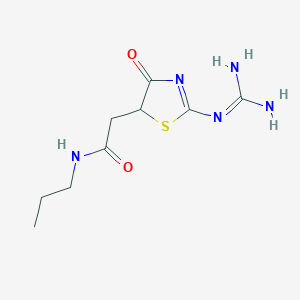 2-(2-{[amino(imino)methyl]amino}-4-oxo-4,5-dihydro-1,3-thiazol-5-yl)-N-propylacetamide